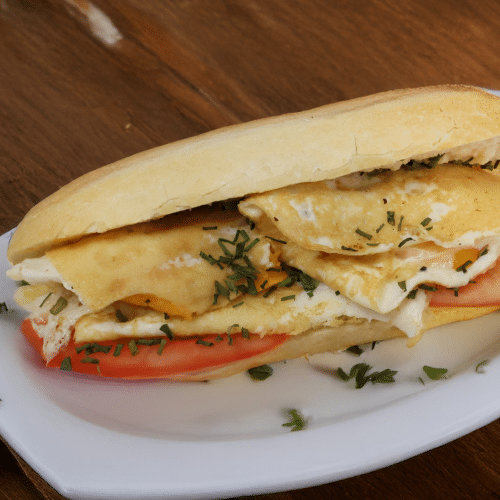 Baguette omelet