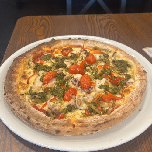 Pizza pollo pesto