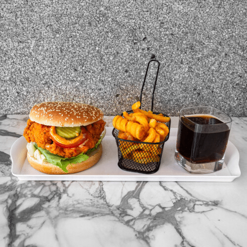 Andalouse chicken burger menu