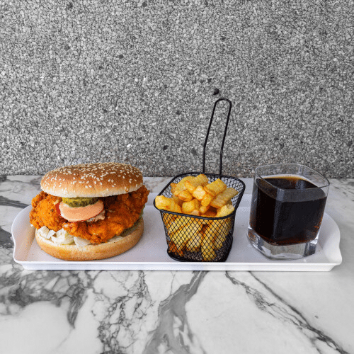 House chicken burger menu