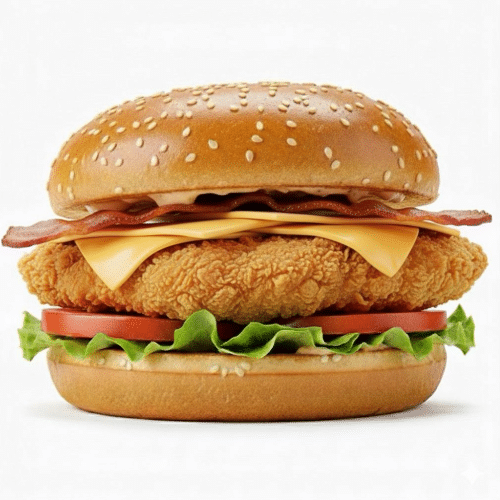 Bacon cheese kipburger