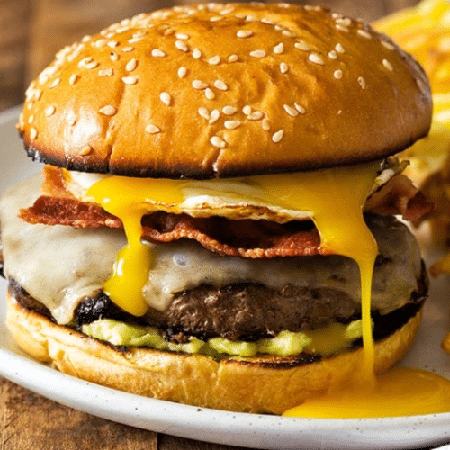 Fried egg burger