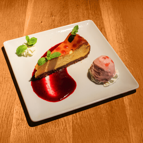 Hudson's homemade cheesecake