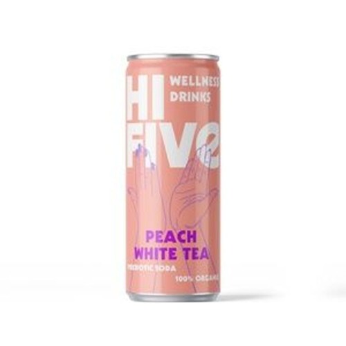 Hi-Five ice tea peach white Blik 250 Milliliter