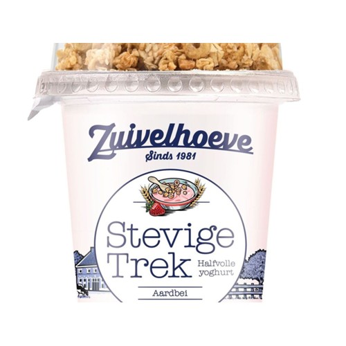 Zuivelhoeve stevige trek aardbei 310 gram