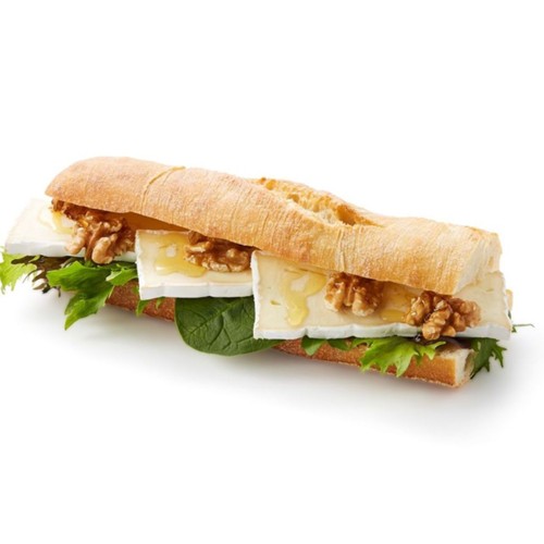 Witte ciabatta brie, walnoten, honing