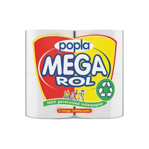 Popla toiletpapier 2-laags megarol 4 stuks