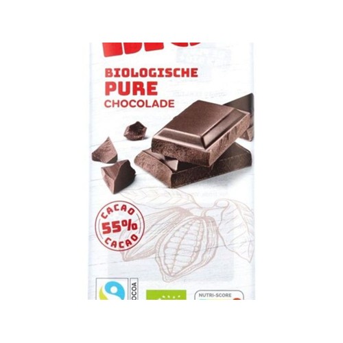Bio+ chocoladereep puur 100 gram