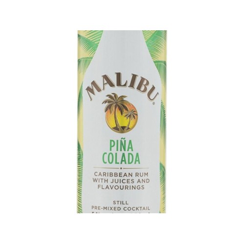 Malibu pina colada Blik 250 Milliliter