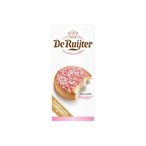 De Ruijter muisjes rose wit 330 gram