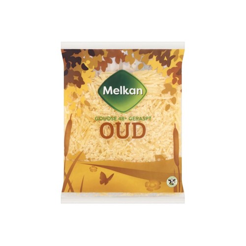 Melkan geraspte kaas gouda oud 175 gram