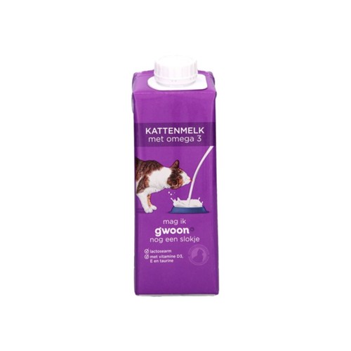g'woon kattenmelk met omega 3 pak 250 ml