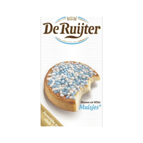 De Ruijter muisjes blauw wit 330 gram