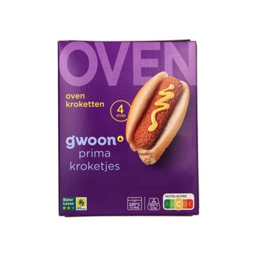 g'woon kroketten oven doos 4 stuks
