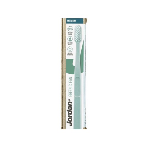 Jordan tandenborstel green clean medium Blister 1 Stuks