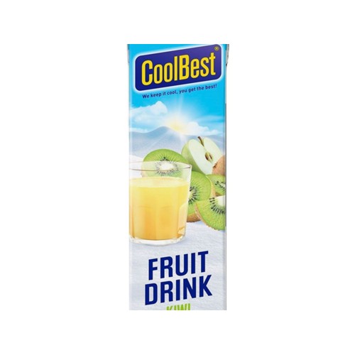 Coolbest fruitdrink kiwi pak 1 liter