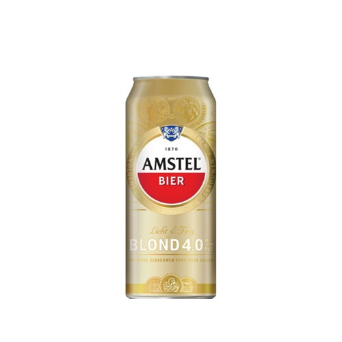 Amstel blond bier blik 500 milliliter