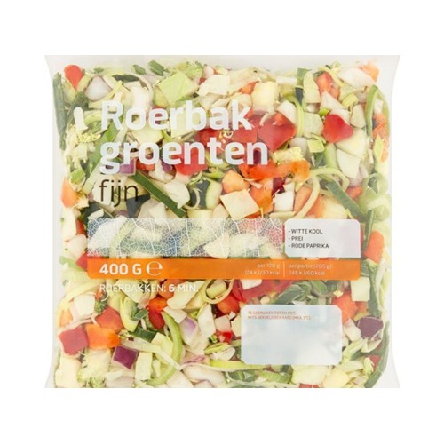 fijne roerbakgroenten 400 gram