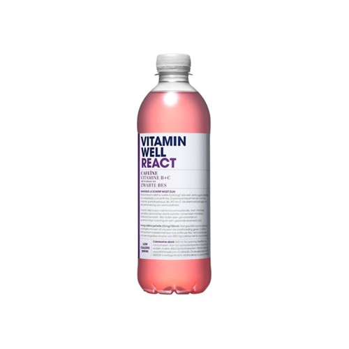Vitamin Well React zwarte bes 500ml