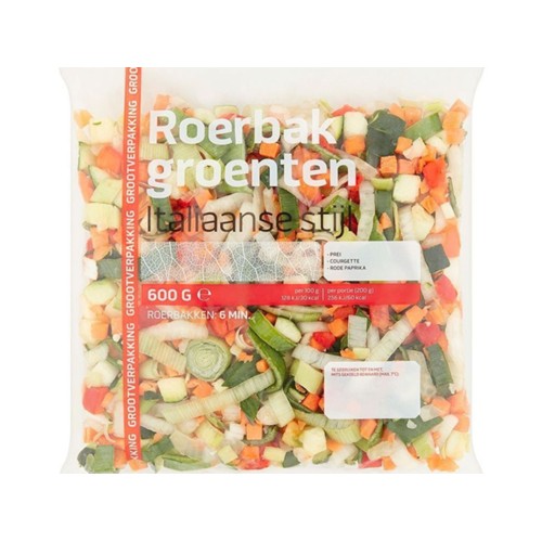 Italiaanse roerbakgroenten zak 600 gram