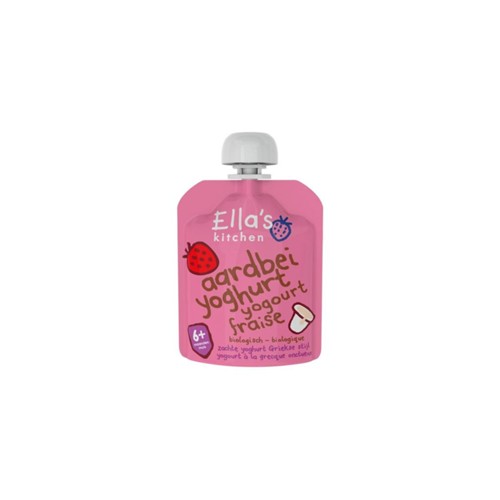 Ella's kitchen 6m bio aardbei  yoghurt knijpz 90 gram