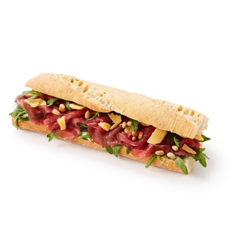 Witte ciabatta carpaccio