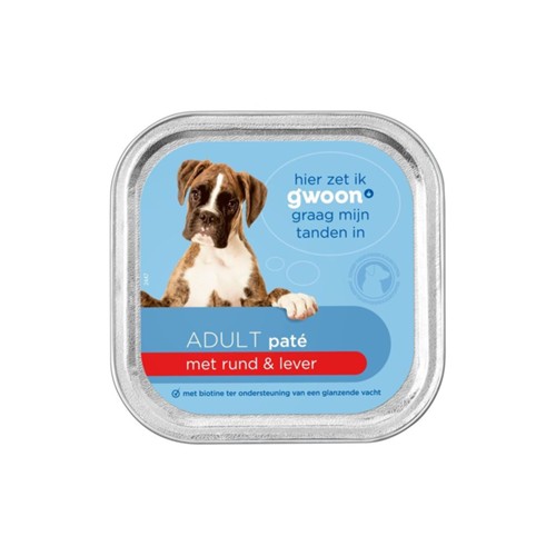 g'woon hond paté rund lever 150 gram