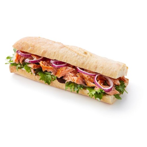 Witte ciabatta pulled salmon