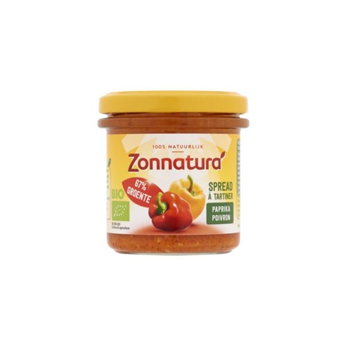Zonnatura groentespread paprika 135 gr