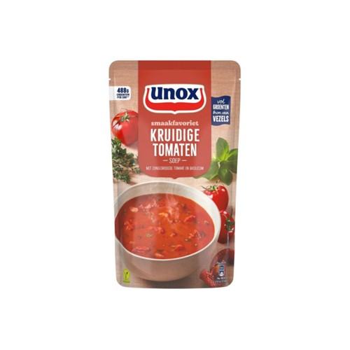 Unox soep in zak kruidige tomatensoep zak 570 ml