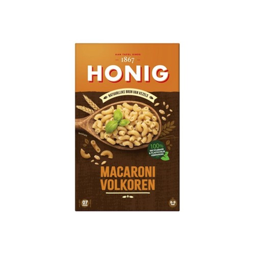 Honig macaroni volkoren doos 550 gr