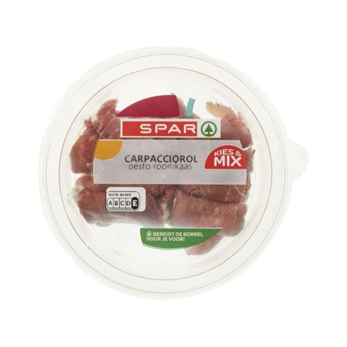 Spar tapas carpacciorolletjes met pestoroomkaas 75 Gram