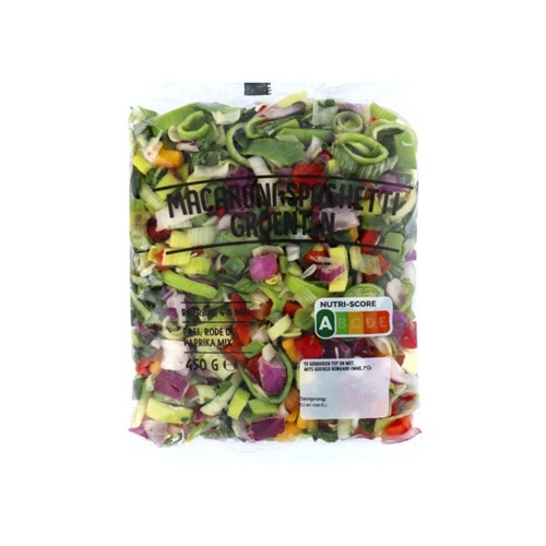 macaroni spaghetti groenten zak 450 gram