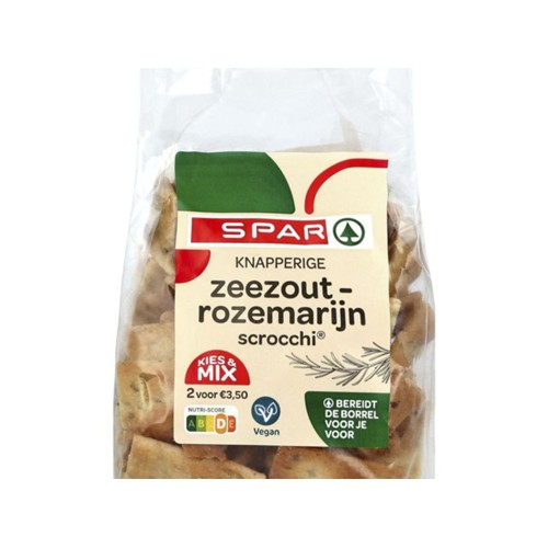 Spar scrocchi zeezout rozemarijn 150 Gram