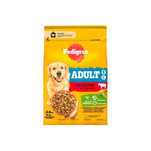 Pedigree hondenvoer adult rund en groente 2.6 kg