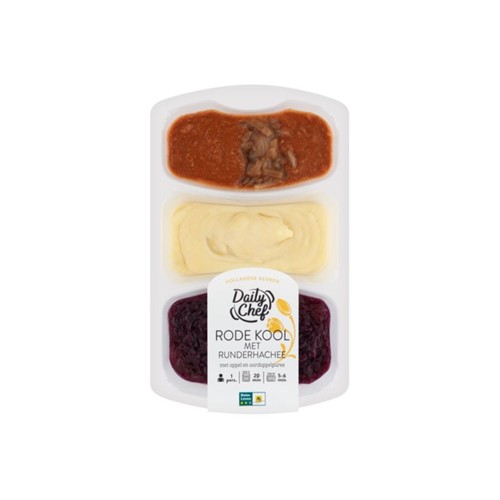 Daily Chef hachee met rode kool en aardappelpuree  500 gram