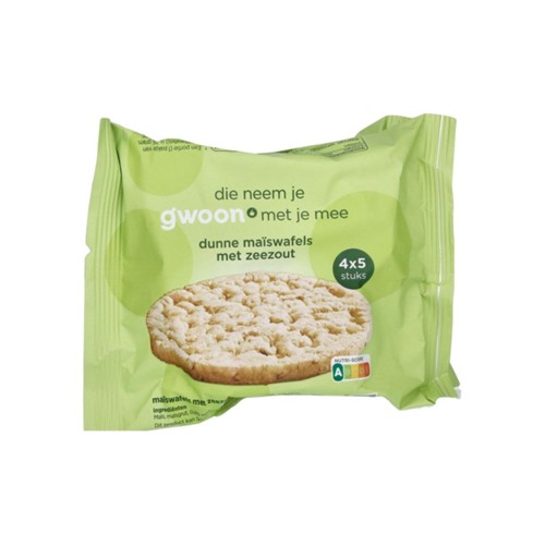 g'woon maiswafel met zout multipack 100 gr