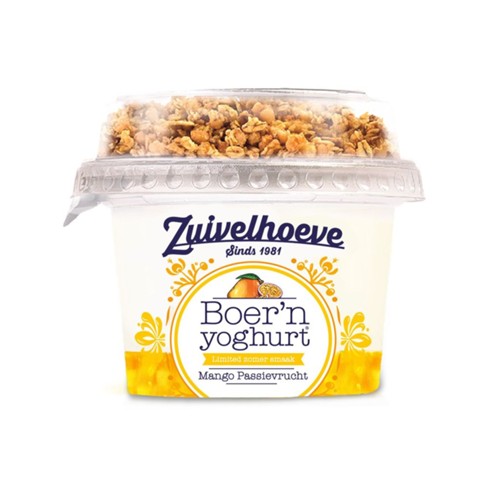 Zuivelhoeve Boer'n yoghurt muesli mango 170 gram