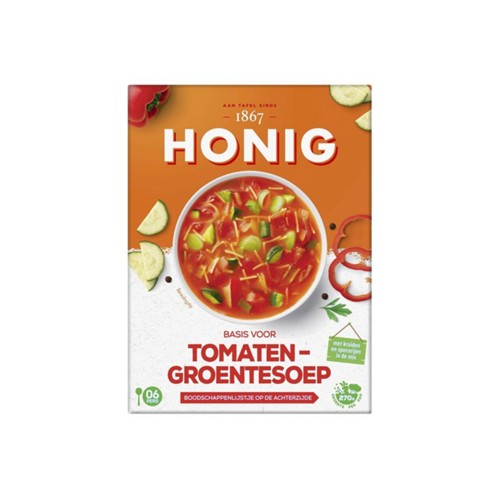 Honig basismix tomaten-groentesoep doos 79 gr