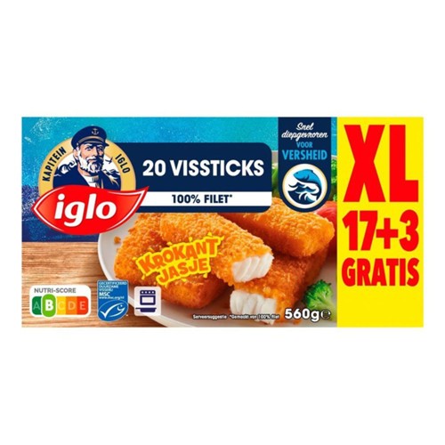 Iglo Vissticks XL 20 stuks Doos 560 gr