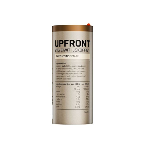 Upfront ijskoffie cappuccino Blik 235 milliliter