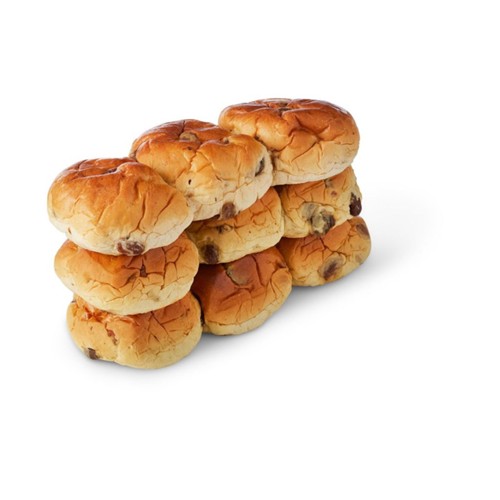 BakkersHart mini rozijnen krentenbollen 9 stuks zak 360 Gram