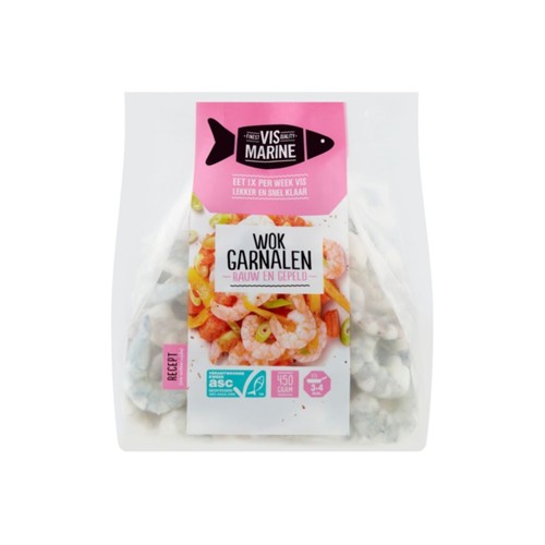 Vis Marine wokgarnalen diepvries 450g