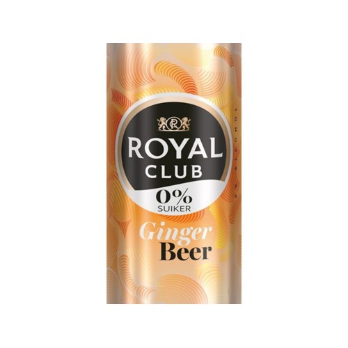 Royal Club Ginger beer 0% blik 250 milliliter