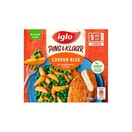 Iglo ping en klaar cordon bleu doos 400 gr