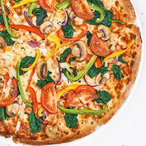 Italiaanse pizza vegetarisch
