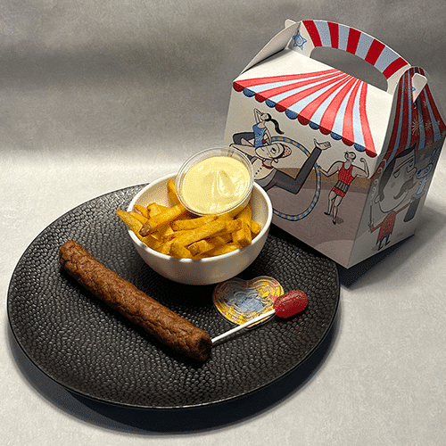 Kindermenu runderfrikandel