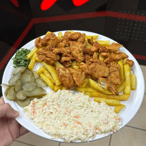 Shish tawook kip schotel