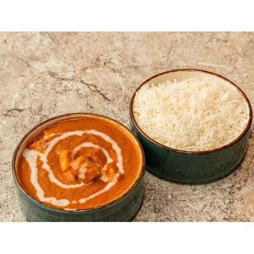 PANEER BUTTER MASALA (Served with aromatic, long-grained Basmati Rice)