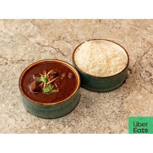 GOSHT ROGAN JOSH (Served with aromatic, long-grained Basmati Rice)